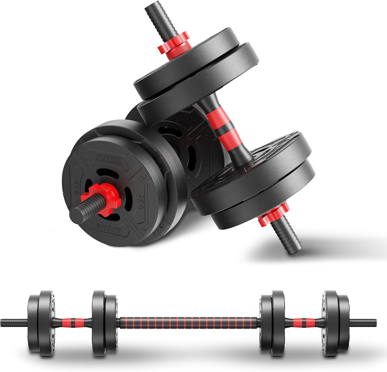 Home Gym Dumbbell Set - Juego de Mancuernas y Barra Ajustables