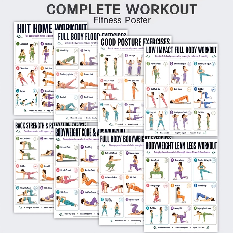 Home Gym Reviews - Juego de 8 Hojas de Guía