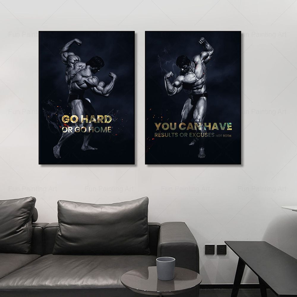 Home Gym Yes Or No - Pósteres motivacionales con cita de Go