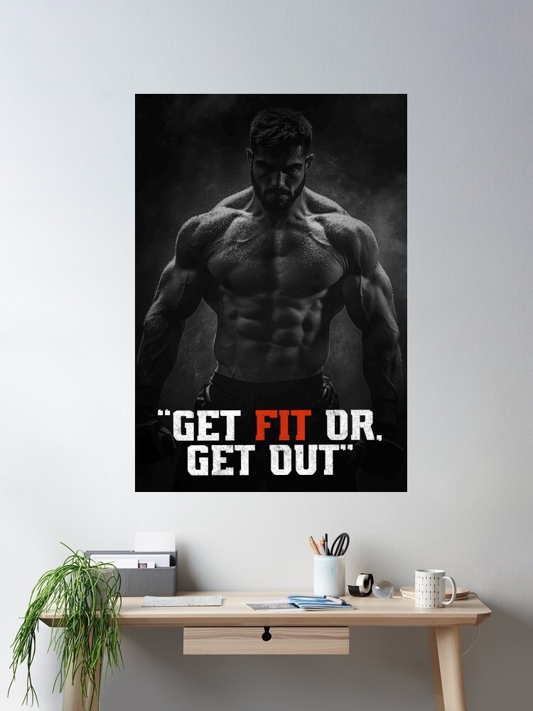 Home Gym Yes Or No - Póster de lienzo motivacional Get Fit