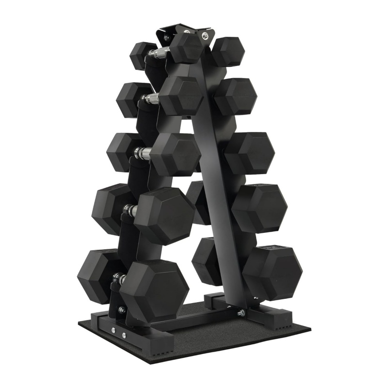Home Gym Dumbbell Set - Juego de Mancuernas Hexagonales Recubiertas de