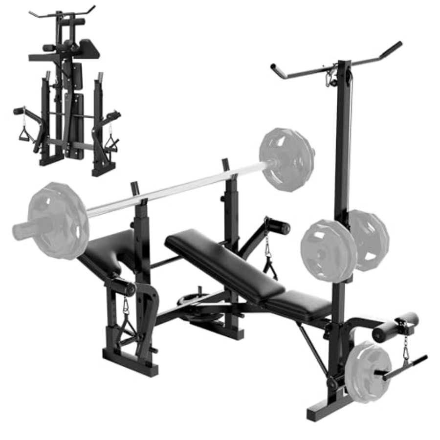 Home Gym Leg Press - Set de Banco de Pesas para