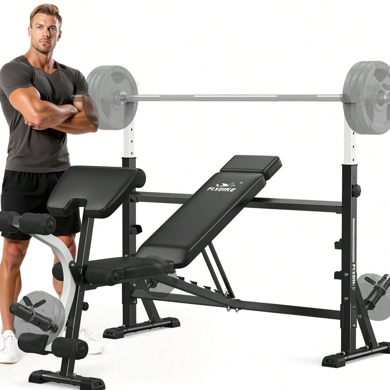 Banco de Pesas Ajustable FLYBI - Home Gym Leg Press reseña y precio