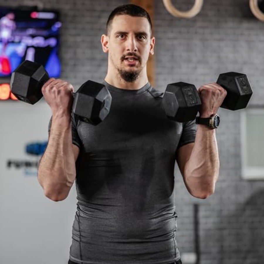 Juego de Mancuernas de Goma de - Home Gym Dumbbell Set reseña y precio