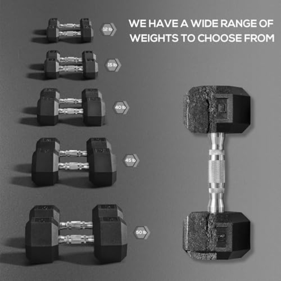 Juego de Mancuernas de Goma de - Home Gym Dumbbell Set reseña y precio