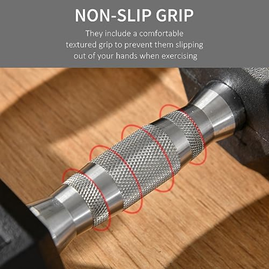 Juego de Mancuernas de Goma de - Home Gym Dumbbell Set reseña y precio