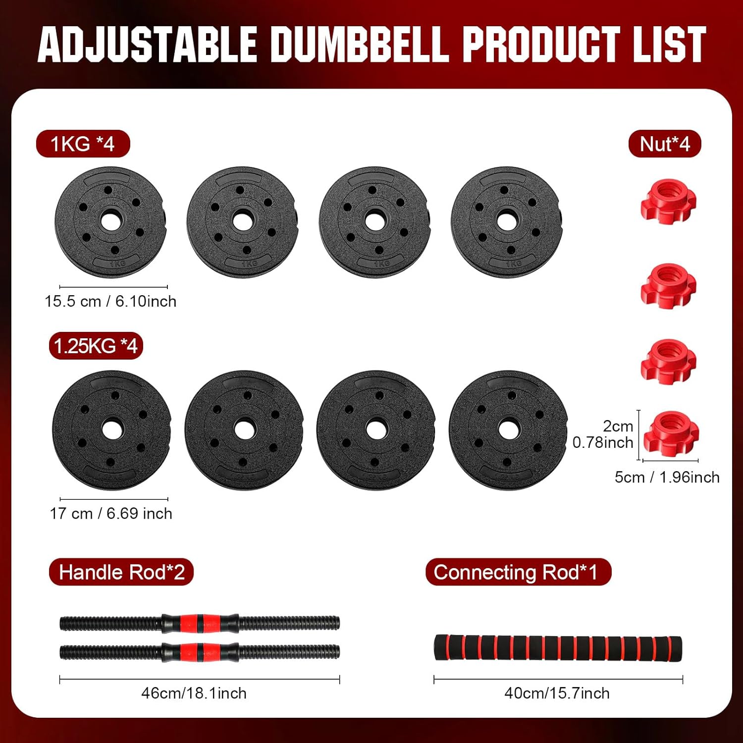 Juego de Mancuernas y Barra Aj - Home Gym Dumbbell Set reseña y precio