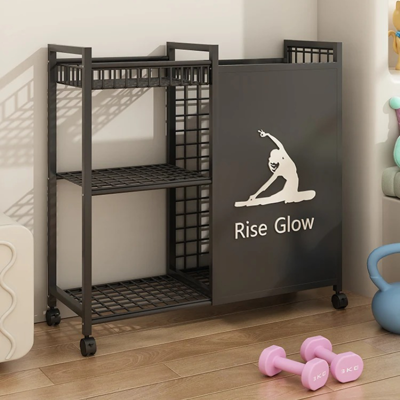 Carro de ejercicios móvil con  - Home Gym Yoga Storage reseña y precio