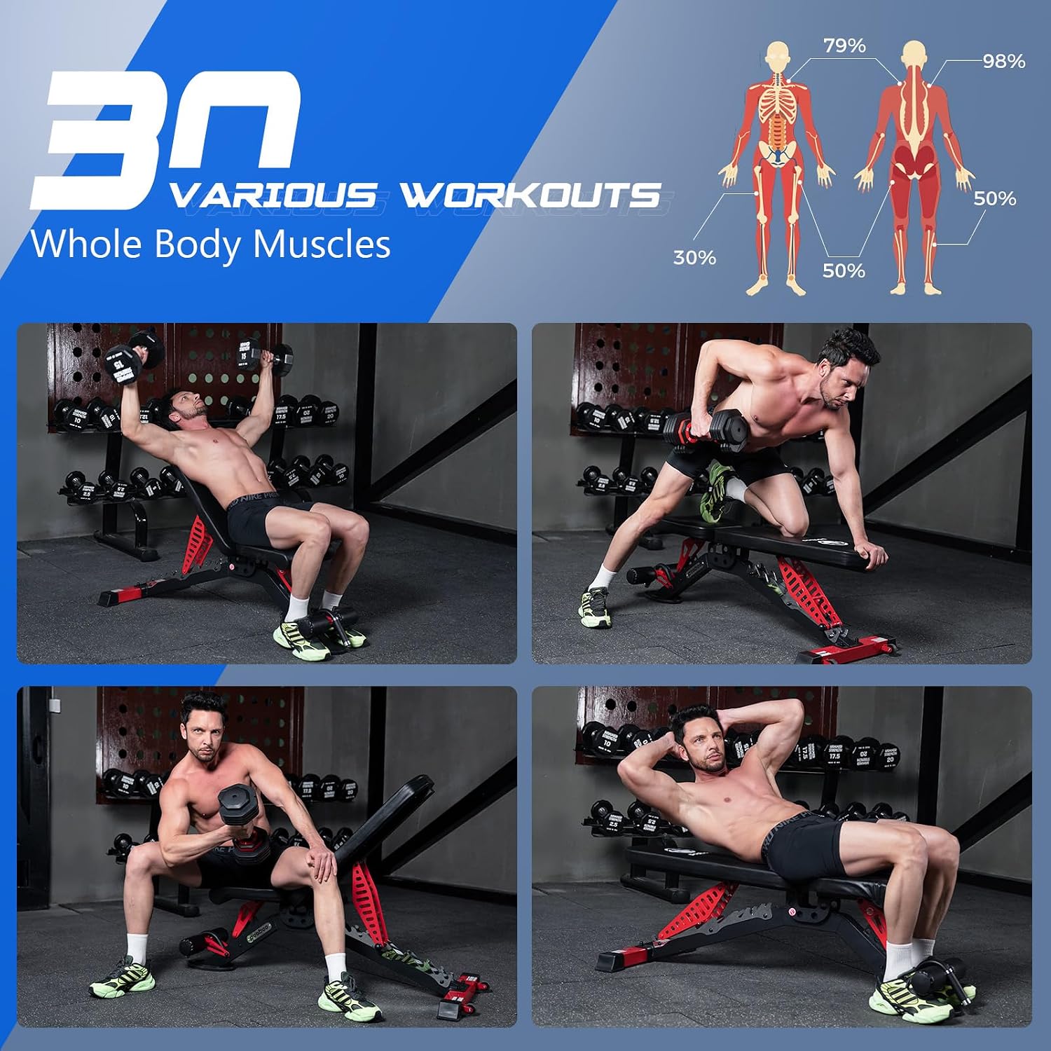 Banco de Pesas Ajustable, Banc - Home Gym Multi reseña y precio