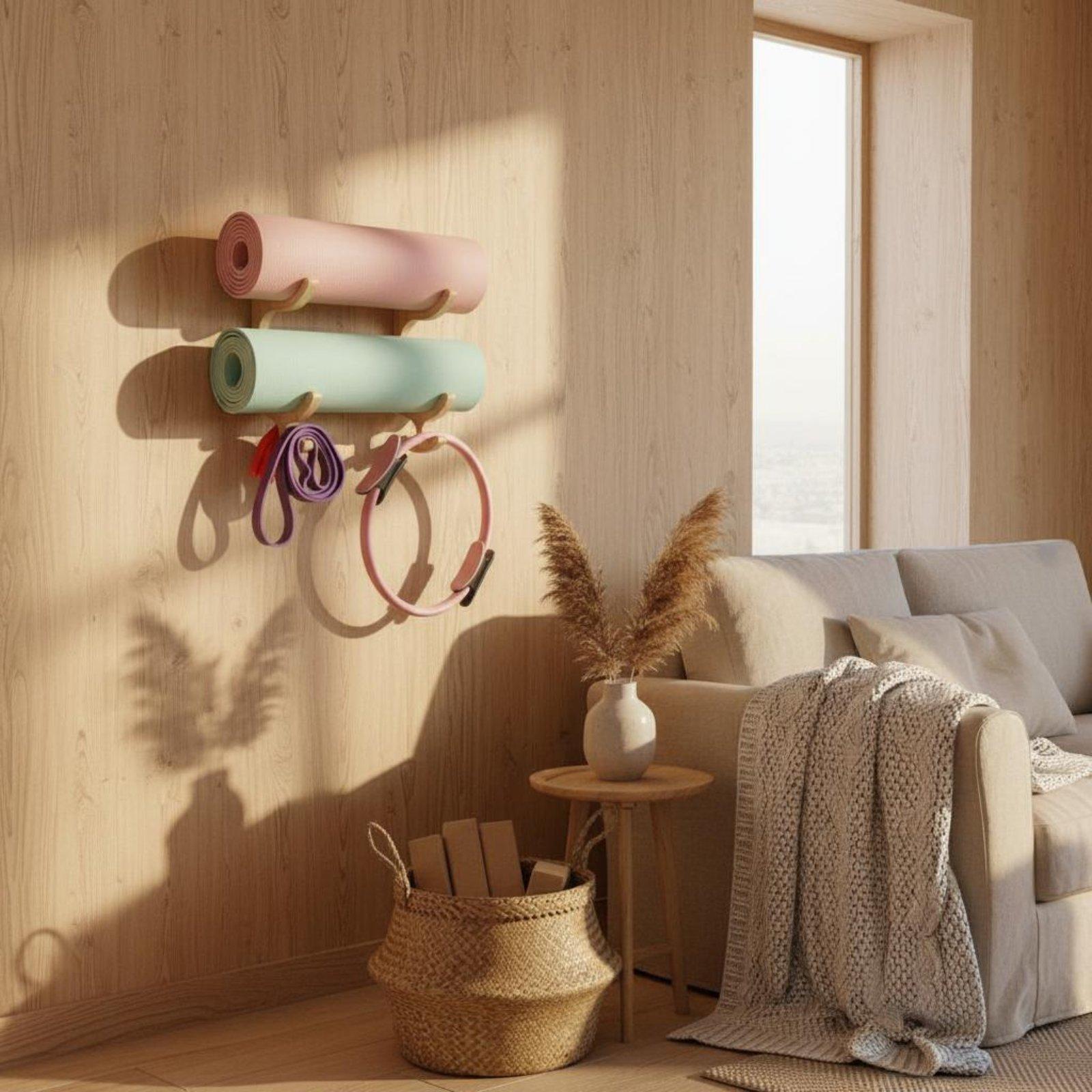 Estante de Madera para Almacen - Home Gym Yoga Storage reseña y precio