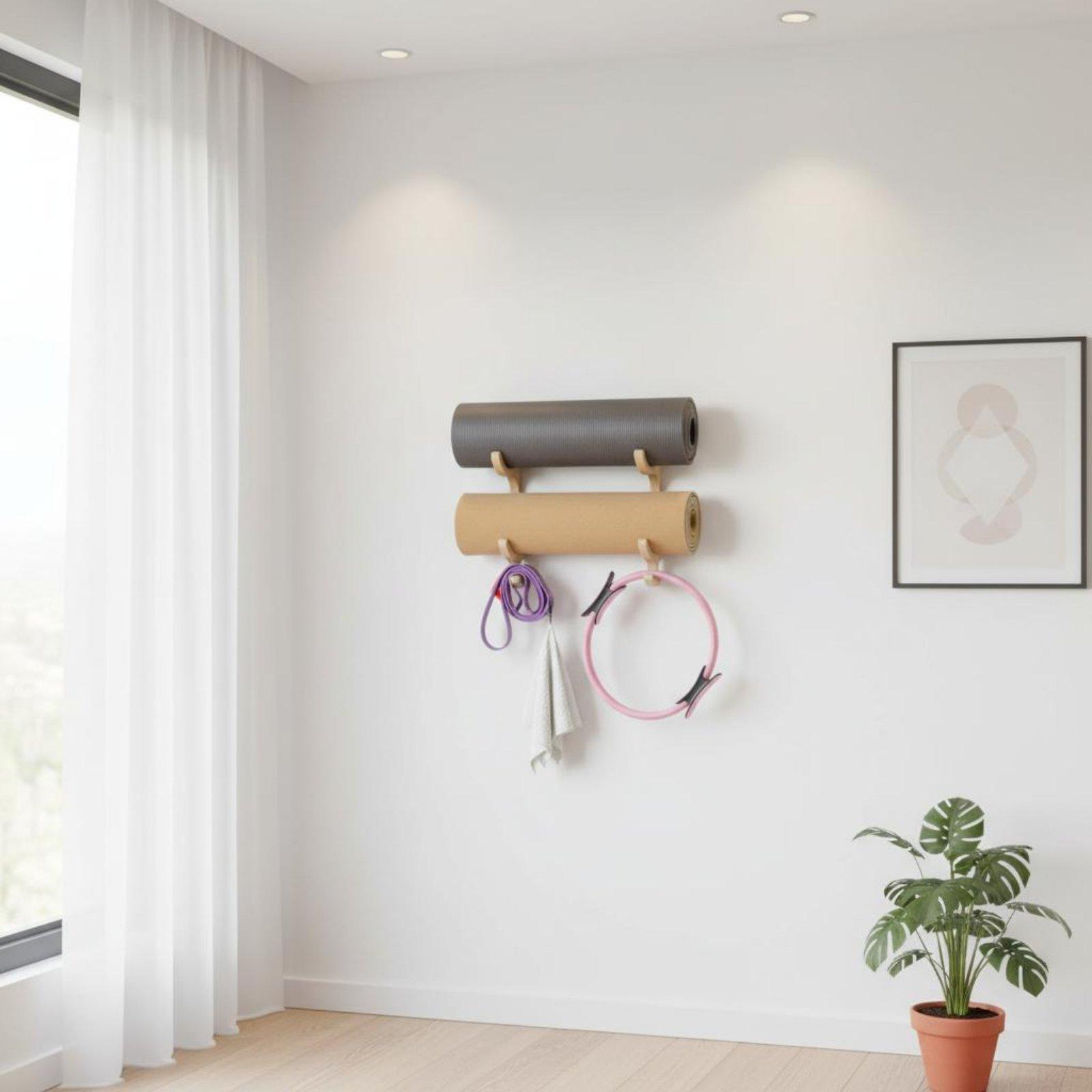 Estante de Madera para Almacen - Home Gym Yoga Storage reseña y precio