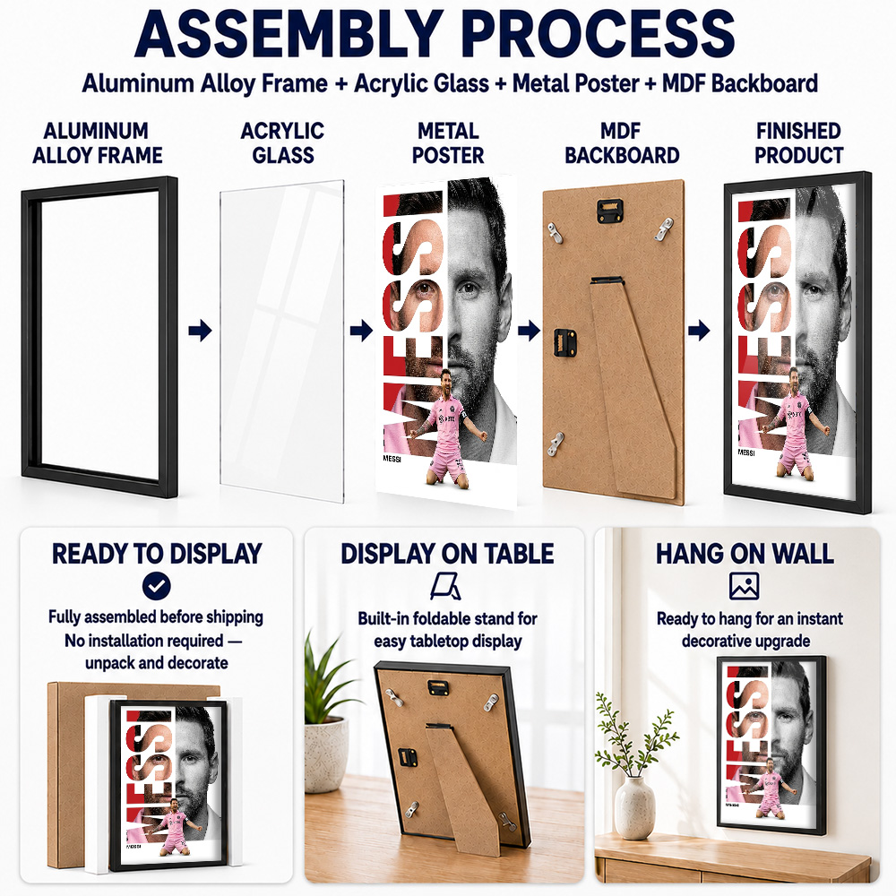 Póster metálico con el retrato - Home Gym Yes Or No reseña y precio