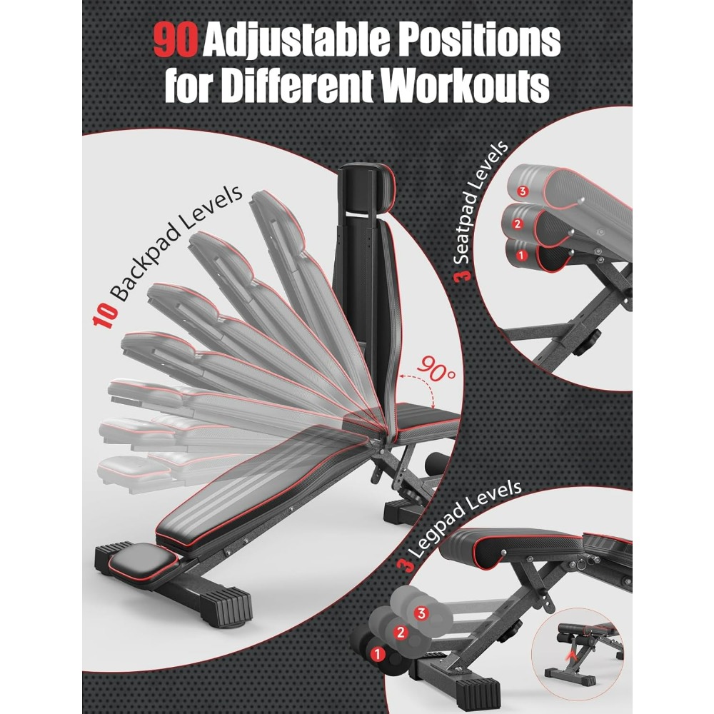 Banco de Pesas Ajustable y Ple - Adjustable Weight Bench reseña y precio